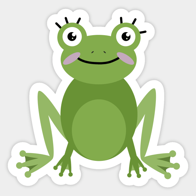 Green girl frog Sticker by deadblackpony